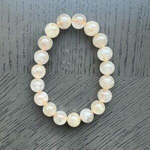 Golden rutile bracelet 10mm SIZE 6.5’